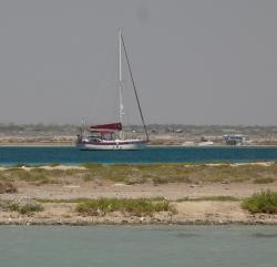 Tregoning at anchor in Marsa Fijab, Sudan